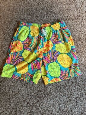 Chubbies the Hooligans Neon Pineapple Print Swim Shorts